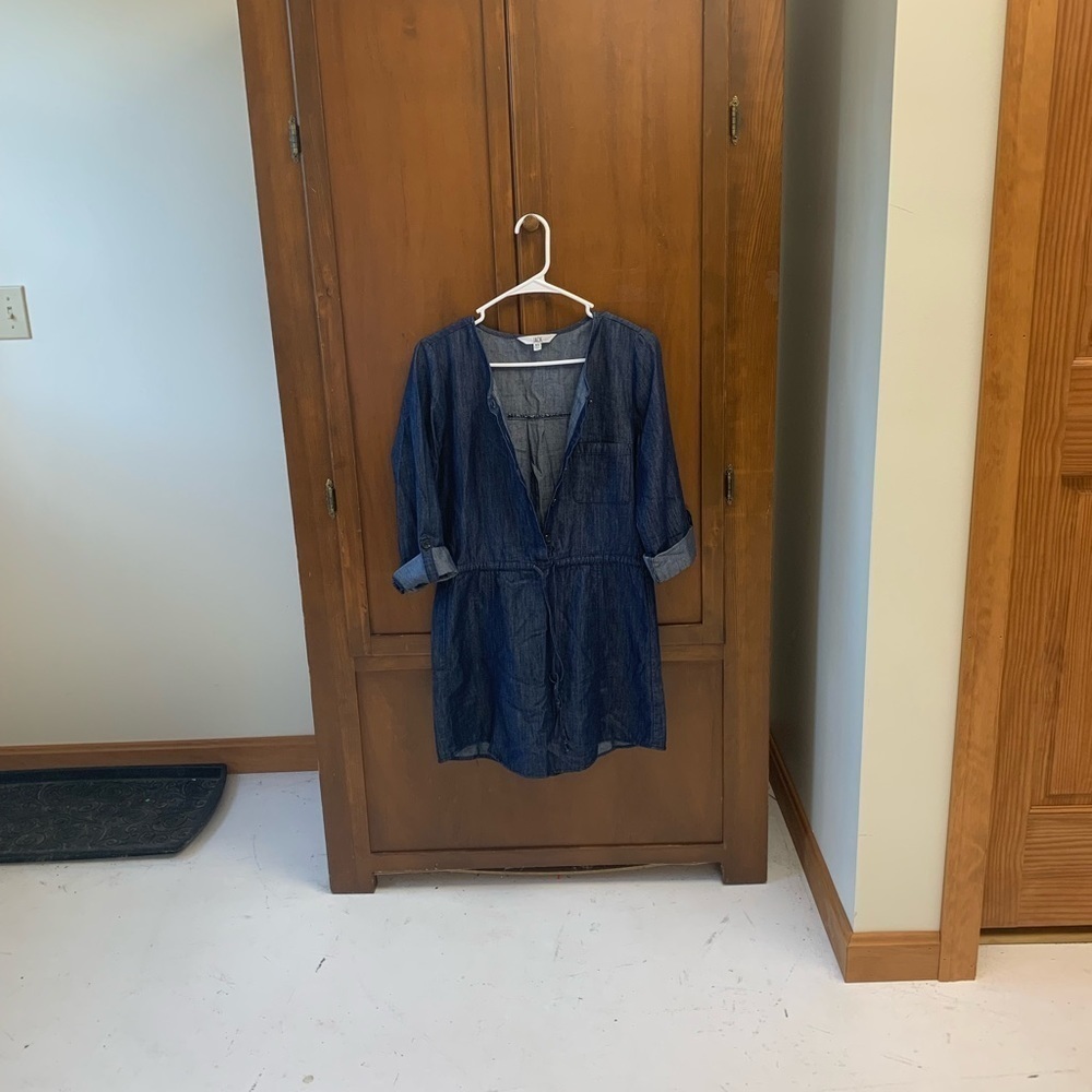Jack by BB Dakota chambray mini shirt dress XS #festival